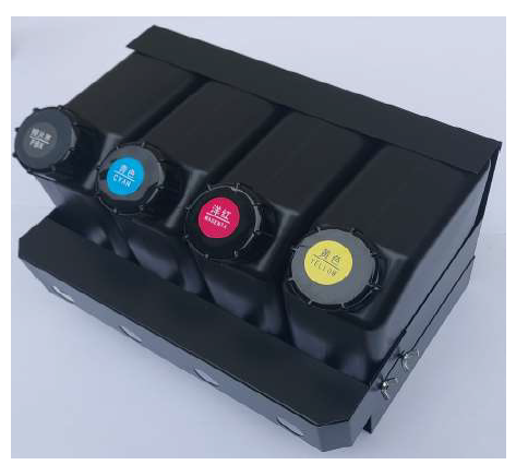 Conjunto 4 Bulk 1,5L CMYK com Suporte - preto para UV