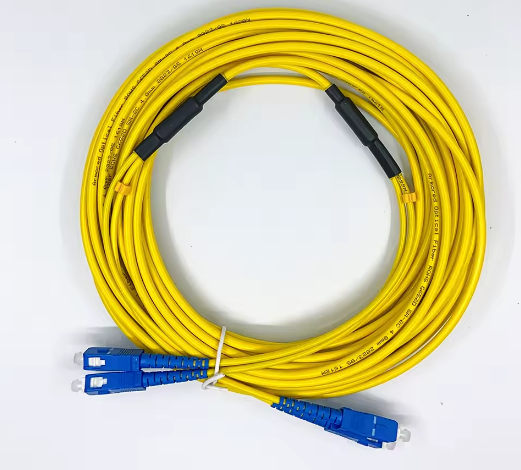 Cabo fibra optica Duplo - conectores azul quadrados - 6m (kit Hoson)