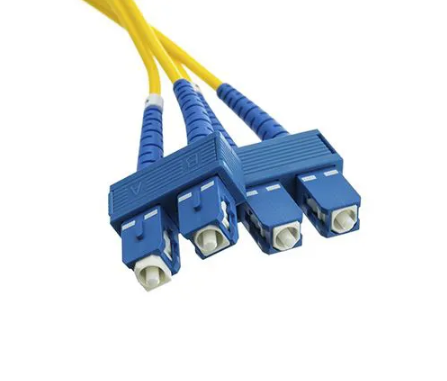 Cabo fibra optica Duplo - conectores azul quadrados - 10m