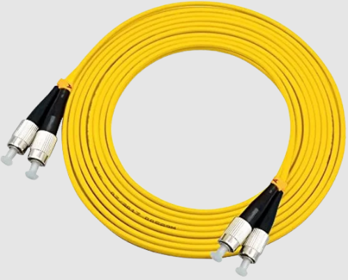 Cabo fibra optica Duplo - conectores pretos redondos - 6m