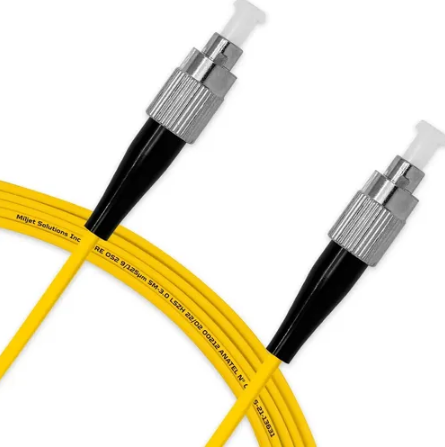 Cabo fibra optica Duplo - conectores pretos redondos - 10m